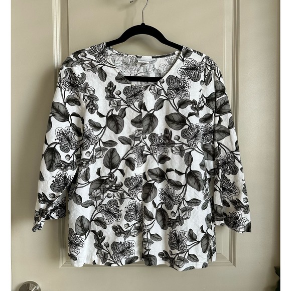 Hot Cotton 3/4 Sleeves Pullover Top Sz. Large - Picture 1 of 5